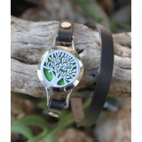 Aromatherapy Diffuser Bracelet Leatherlook Tree of Life 1